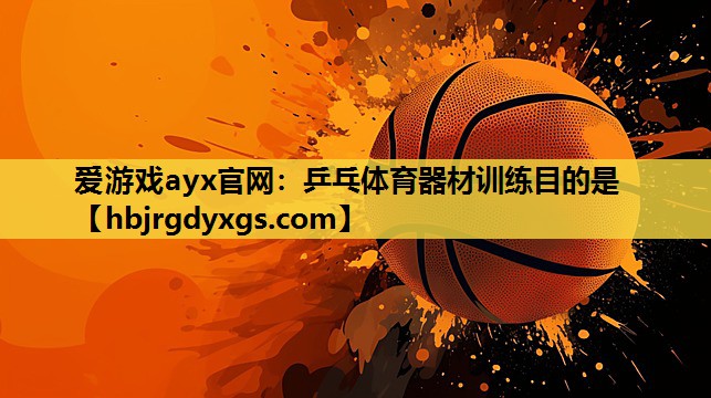 乒乓体育器材训练目的是